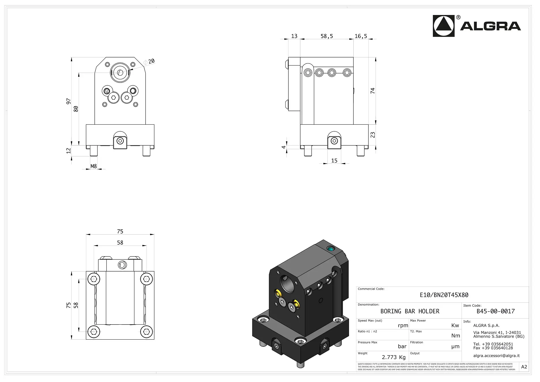 Produktfoto 1 von E10/BN20T45X80