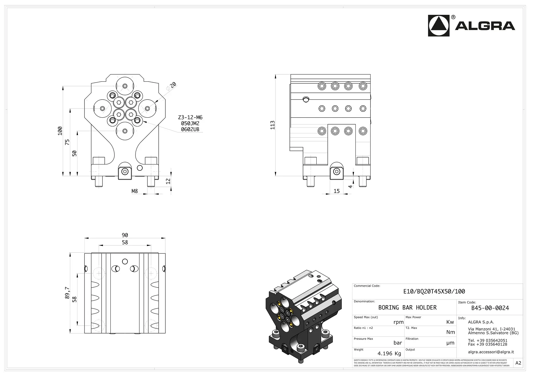 Produktfoto 1 von E10/BQ20T45X50/100