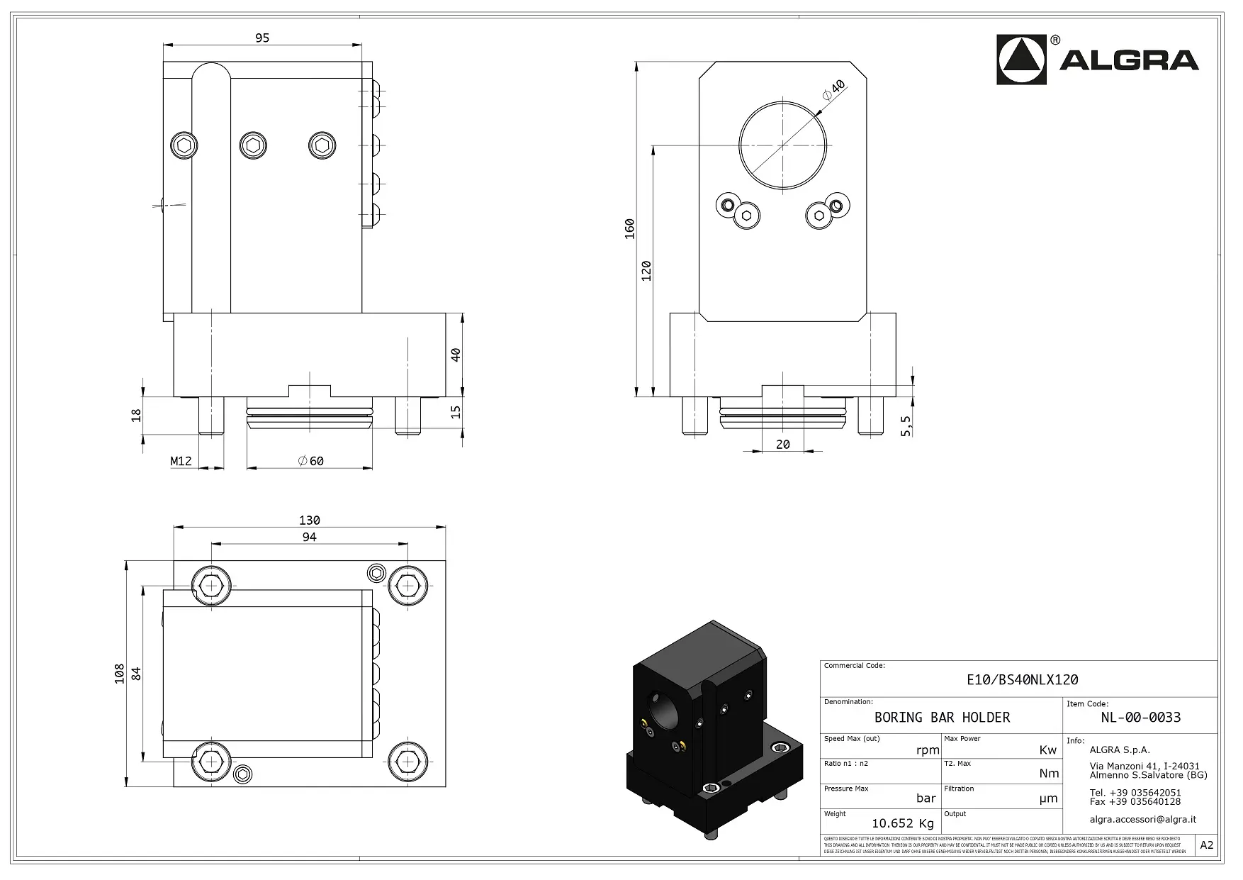Produktfoto 1 von E10/BS40NLX120