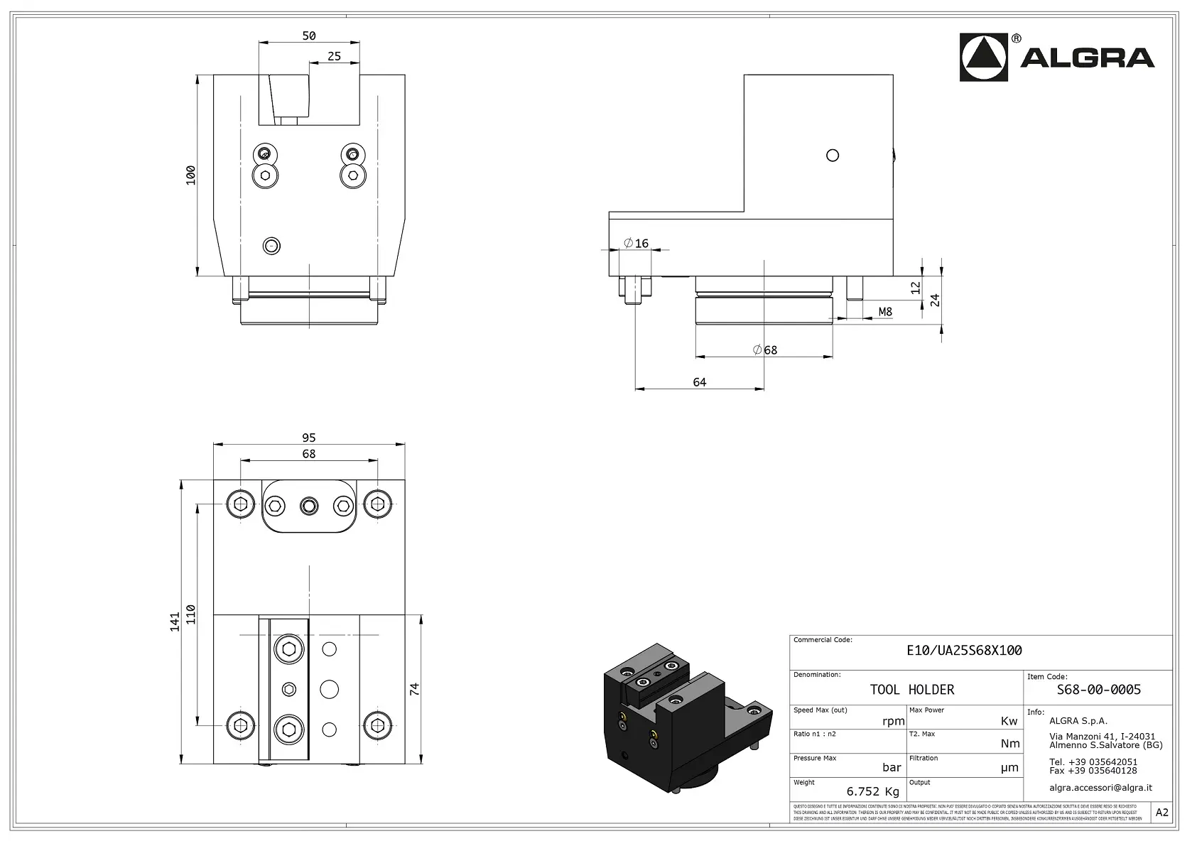 Produktfoto 1 von E10/UA25S68X100