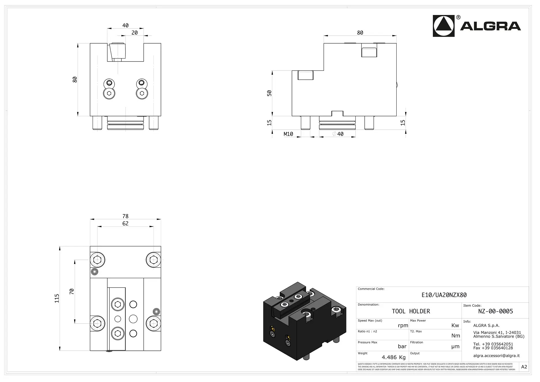 Produktfoto 1 von E10/UA20NZX80