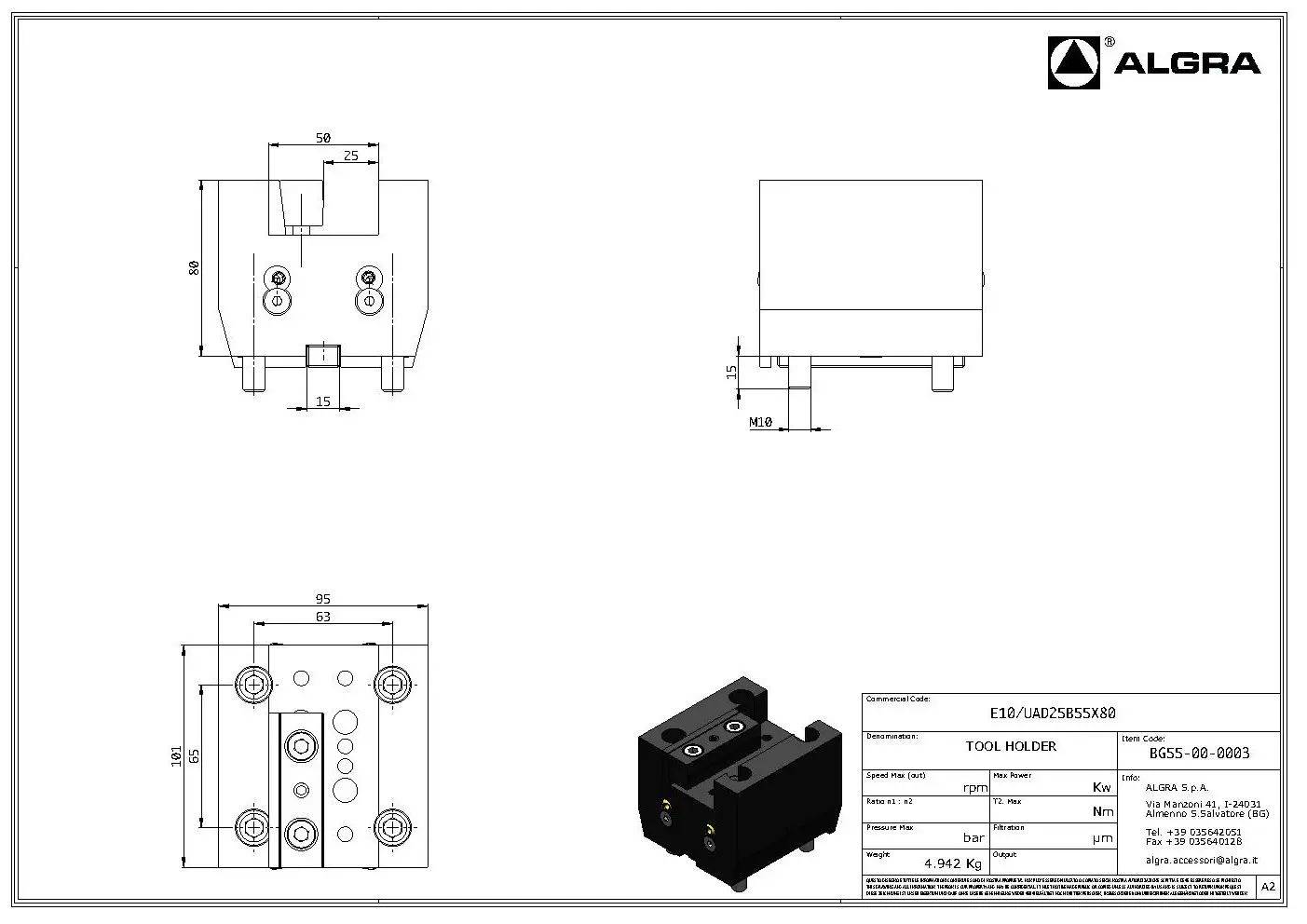 Produktfoto 1 von E10/UAD25B55X80