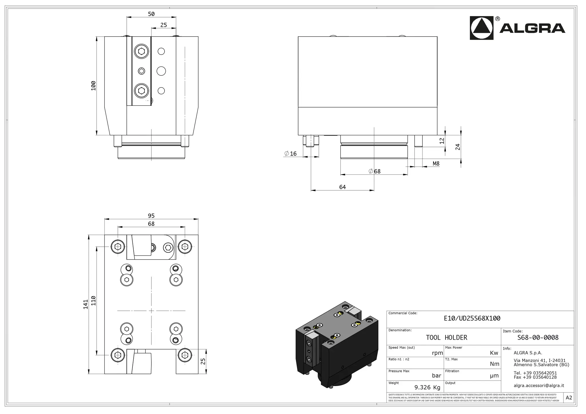 Produktfoto 1 von E10/UD25S68X100