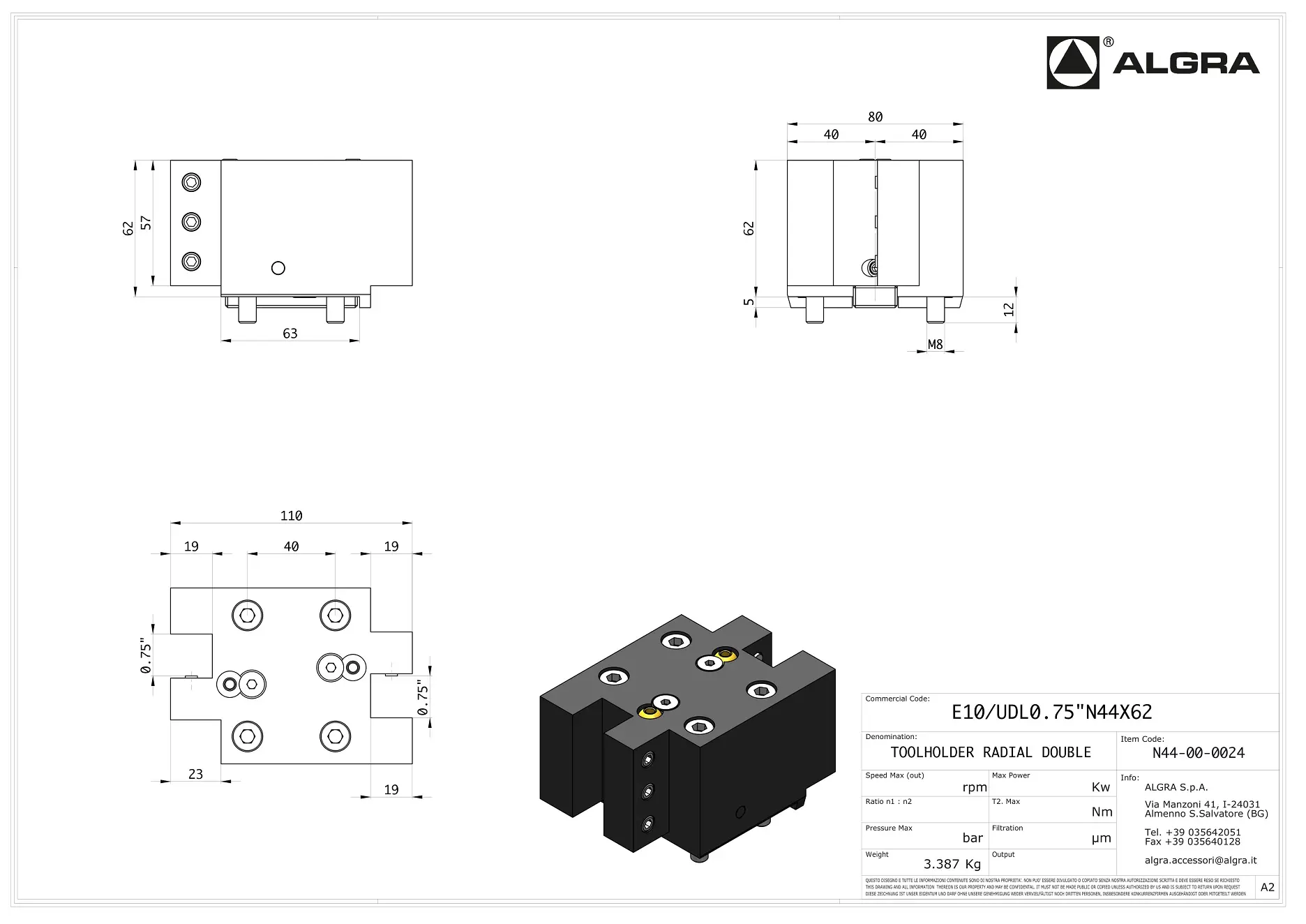Produktfoto 1 von E10/ULD0.75"N44X62