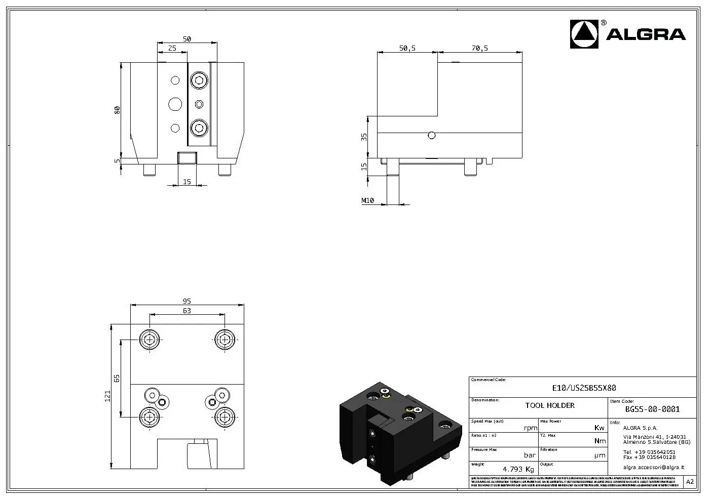 Produktfoto 1 von E10/US25B55X80