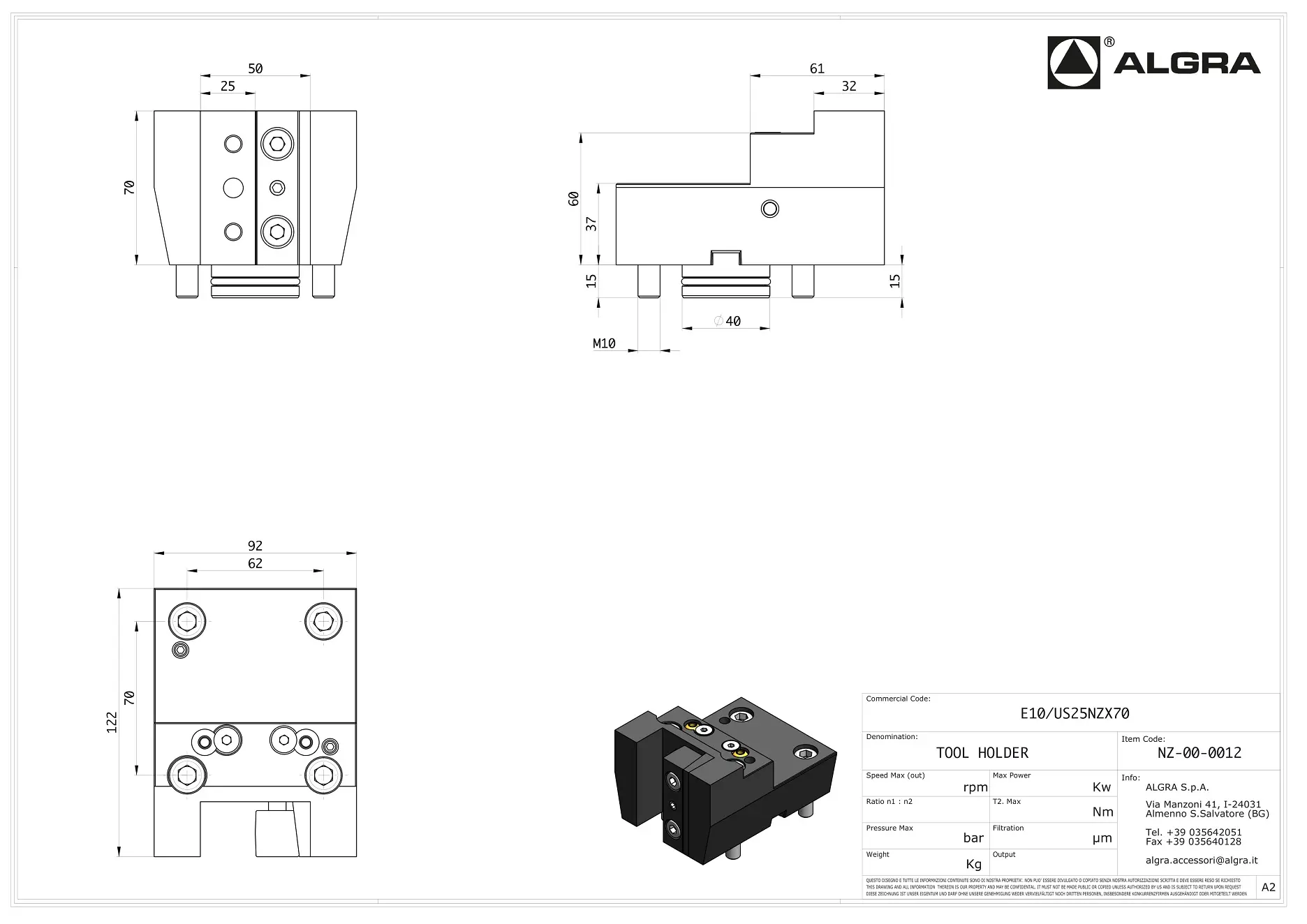 Produktfoto 1 von E10/US25NZX70