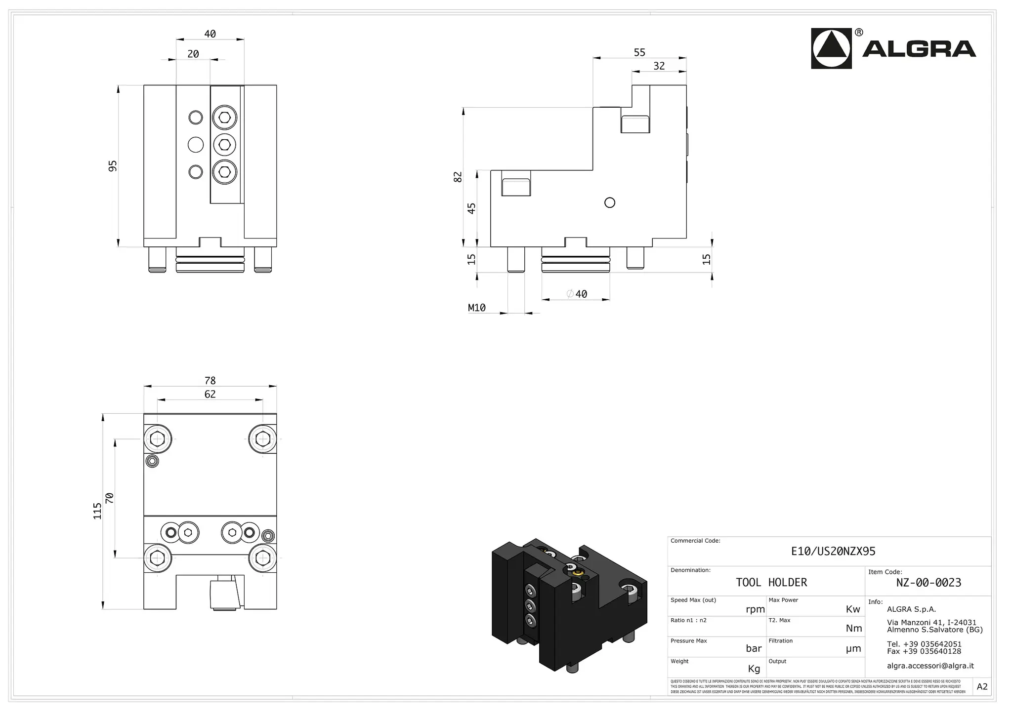 Produktfoto 1 von E10/US20NZX95