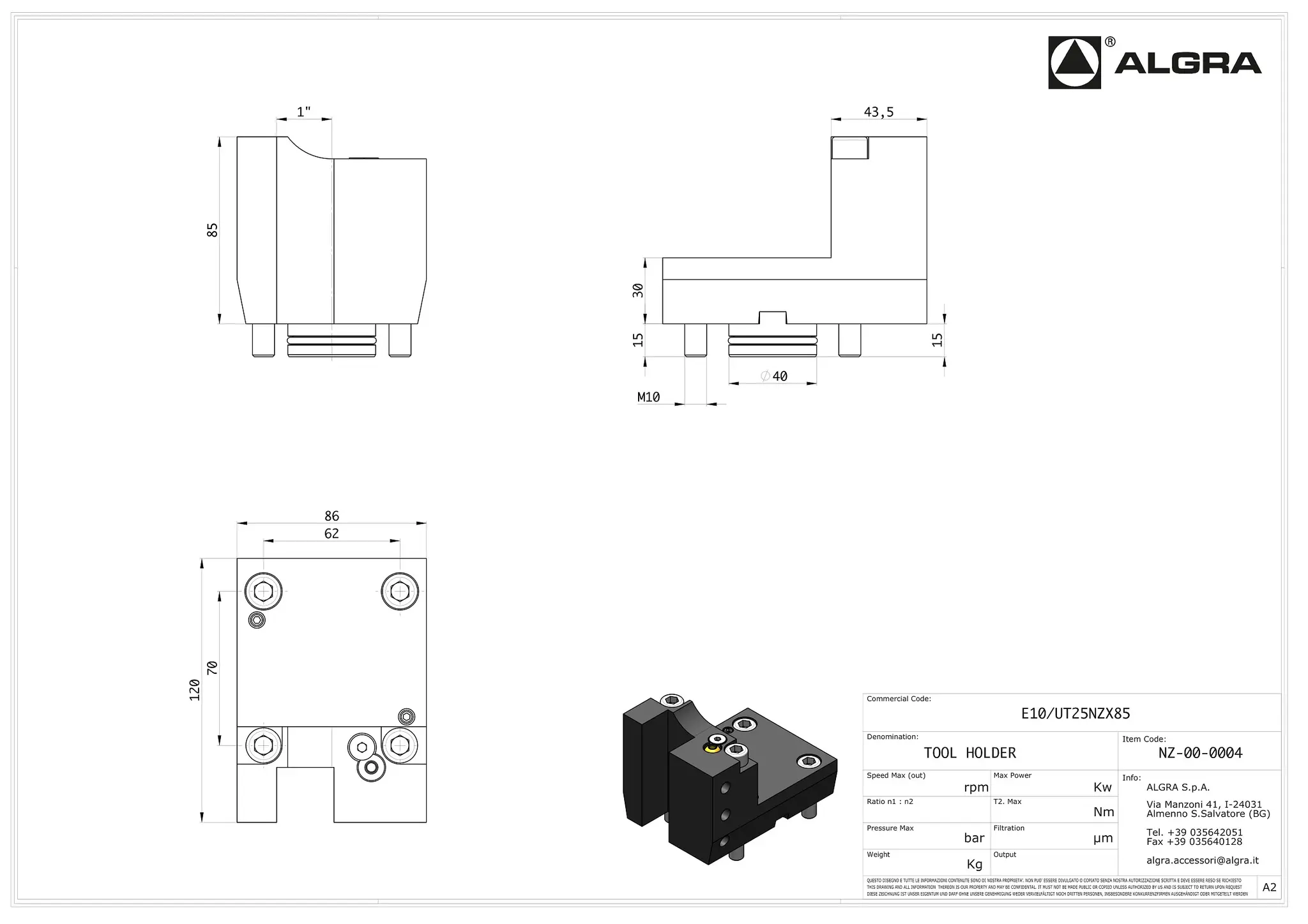 Produktfoto 1 von E10/UT25NZX85