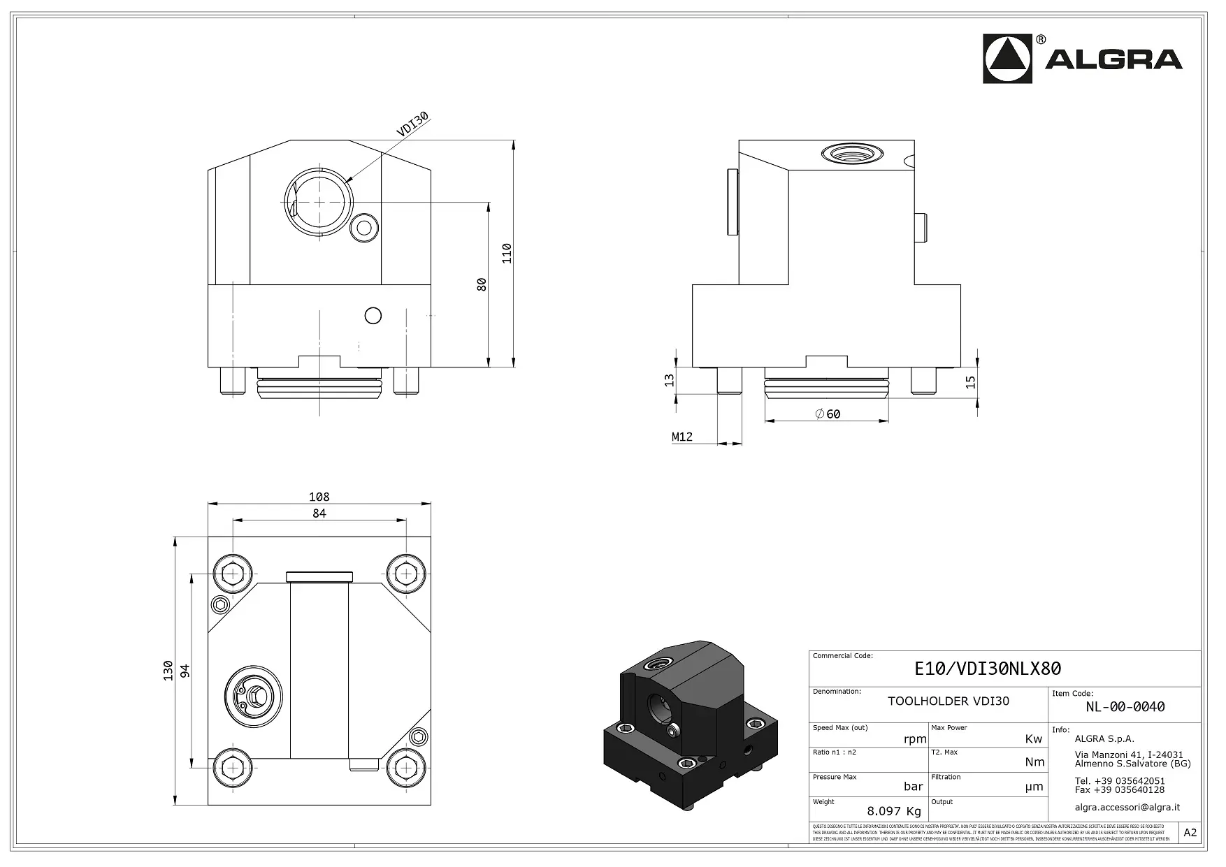 Produktfoto 1 von E10/VDI30DNLX80