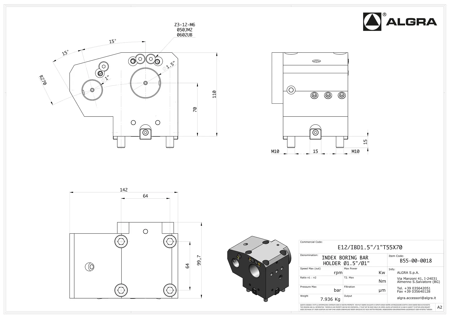 Produktfoto 1 von E12/IBD1.5"/1"T55X70