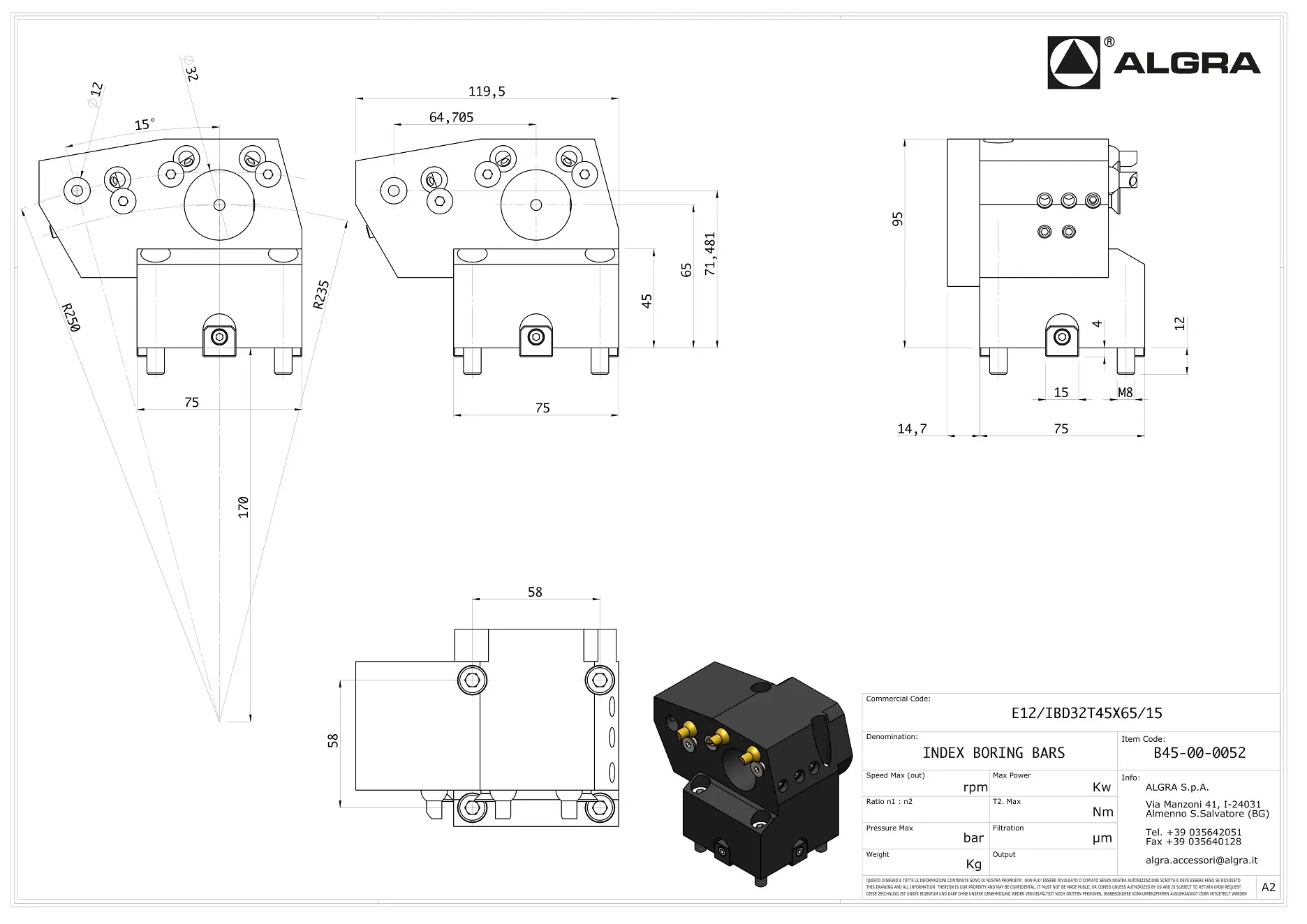 Produktfoto 1 von E12/IBD32T45X65/15