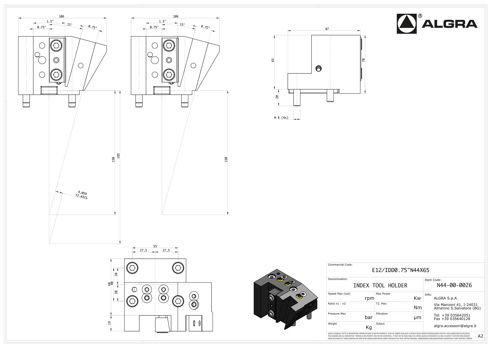 Produktfoto 1 von E12/IDD0.75"N44X65