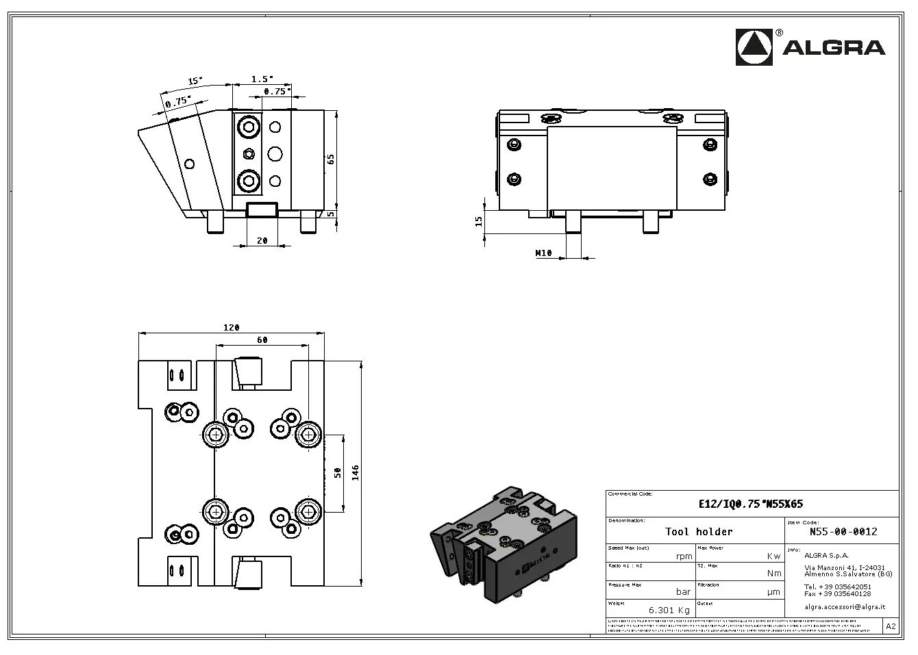 Produktfoto 1 von E12/IQ0.75"N55X65