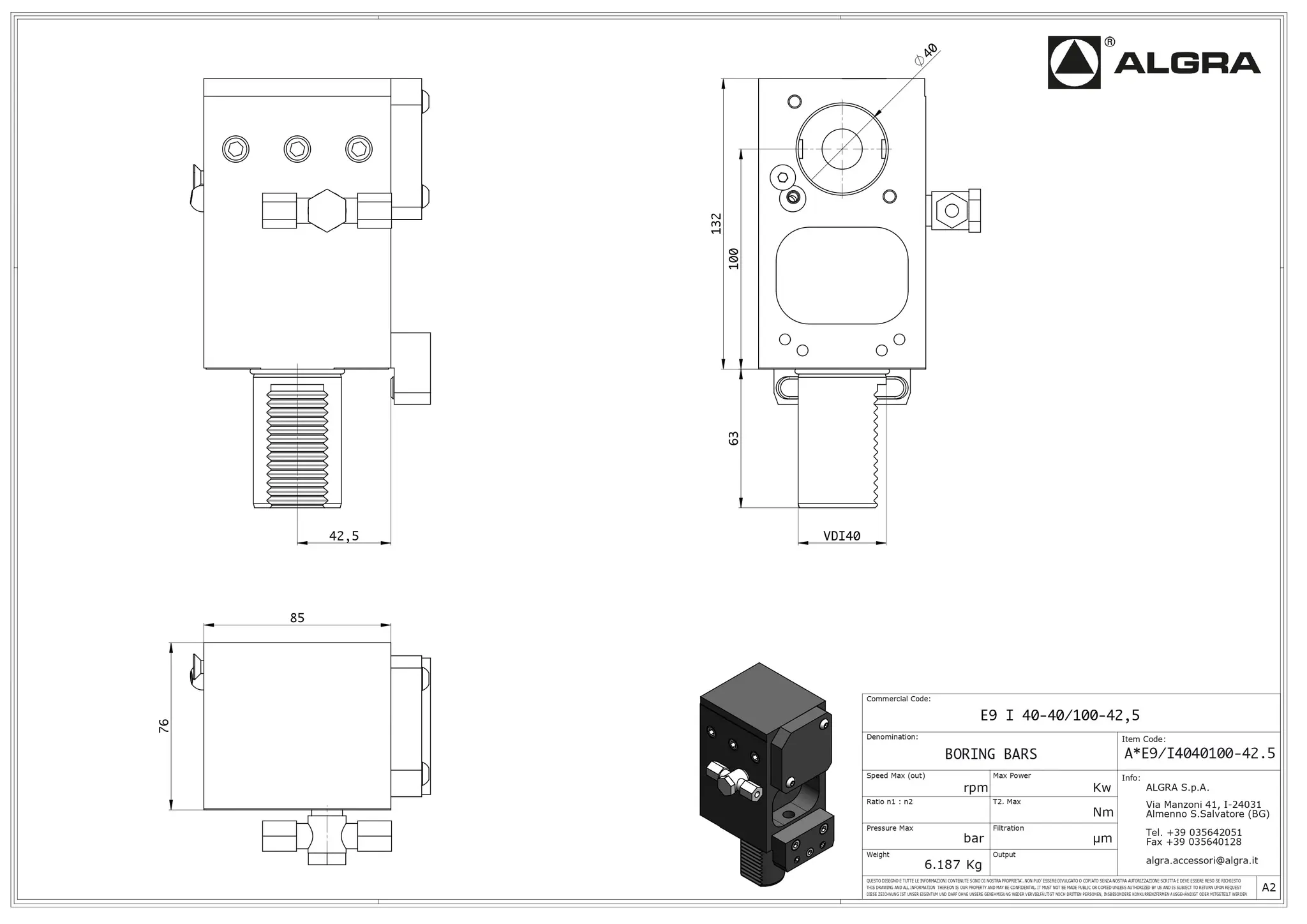 Produktfoto 1 von E9 I 40-40/100-42,5