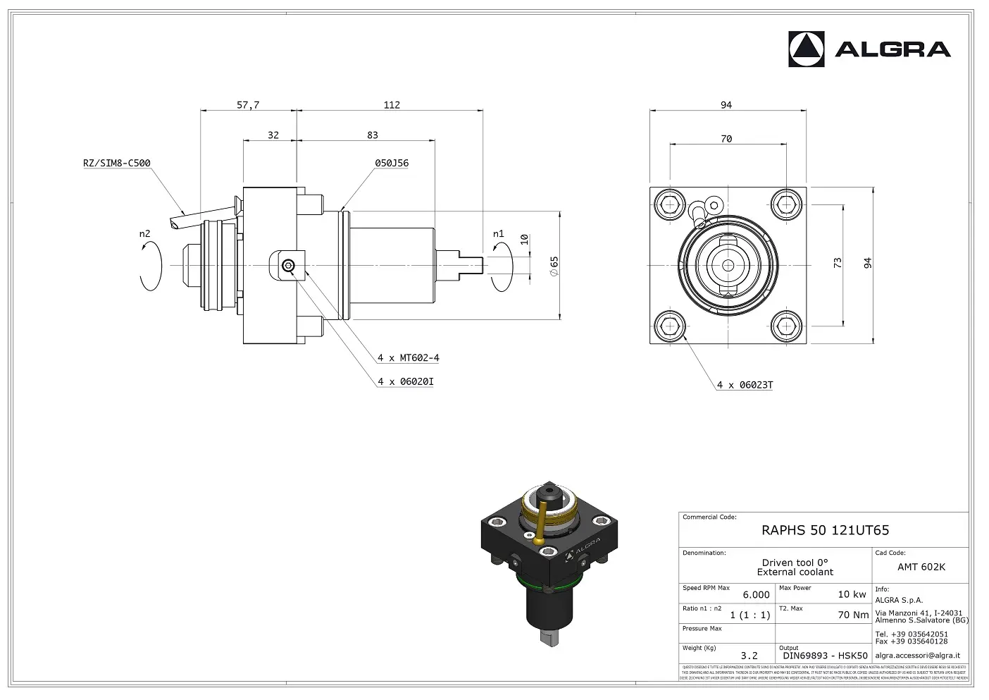 Produktfoto 1 von RAPHS 50 121UT65