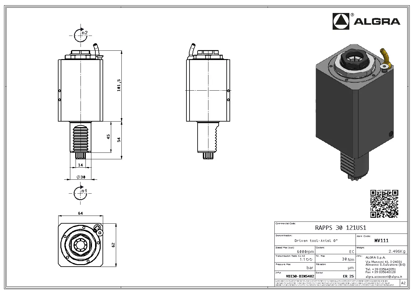 Produktfoto 1 von RAPPS 30 121US1