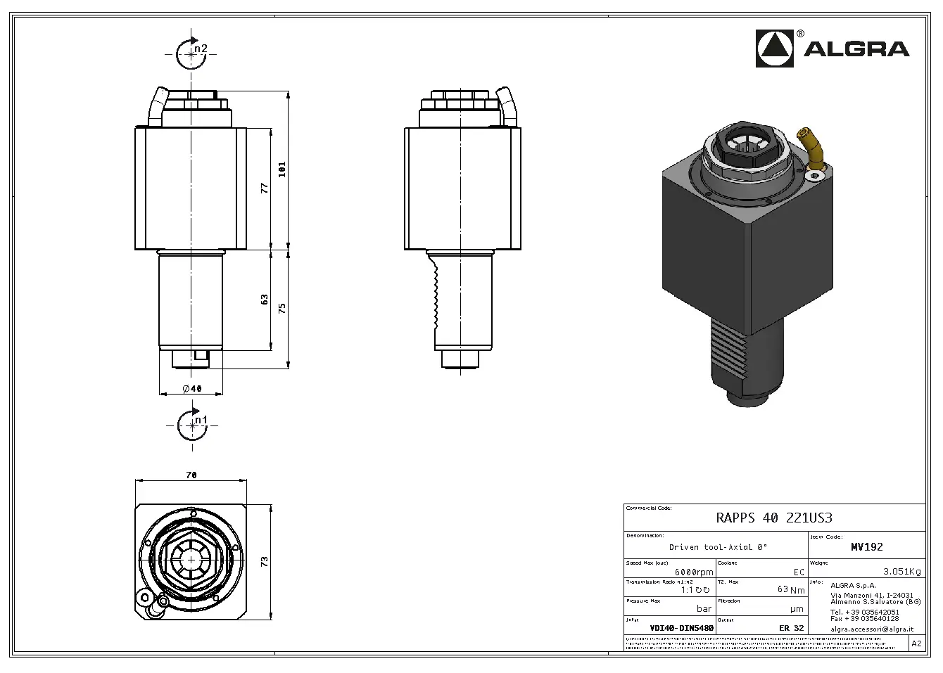 Produktfoto 1 von RAPPS 40 221US3