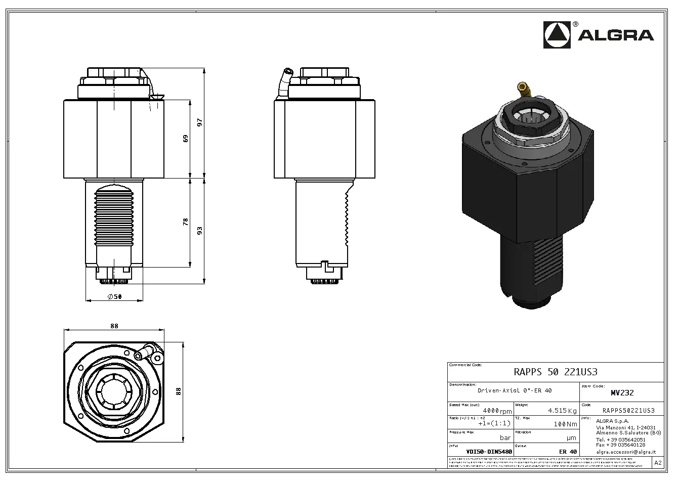 Produktfoto 1 von RAPPS 50 221US3