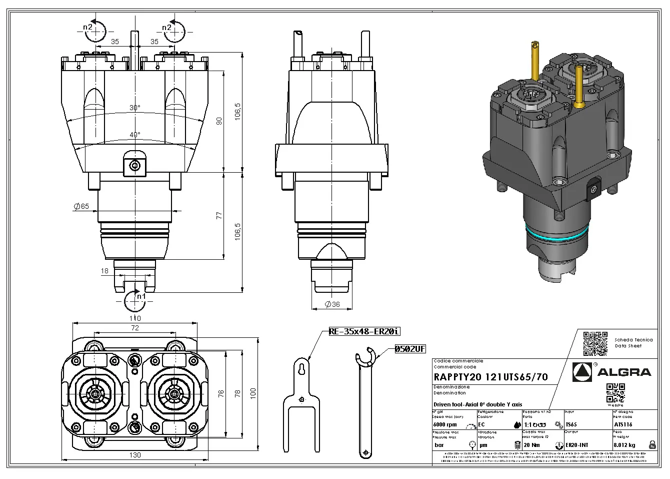 Produktfoto 1 von RAPPTY20 121UTS65/70