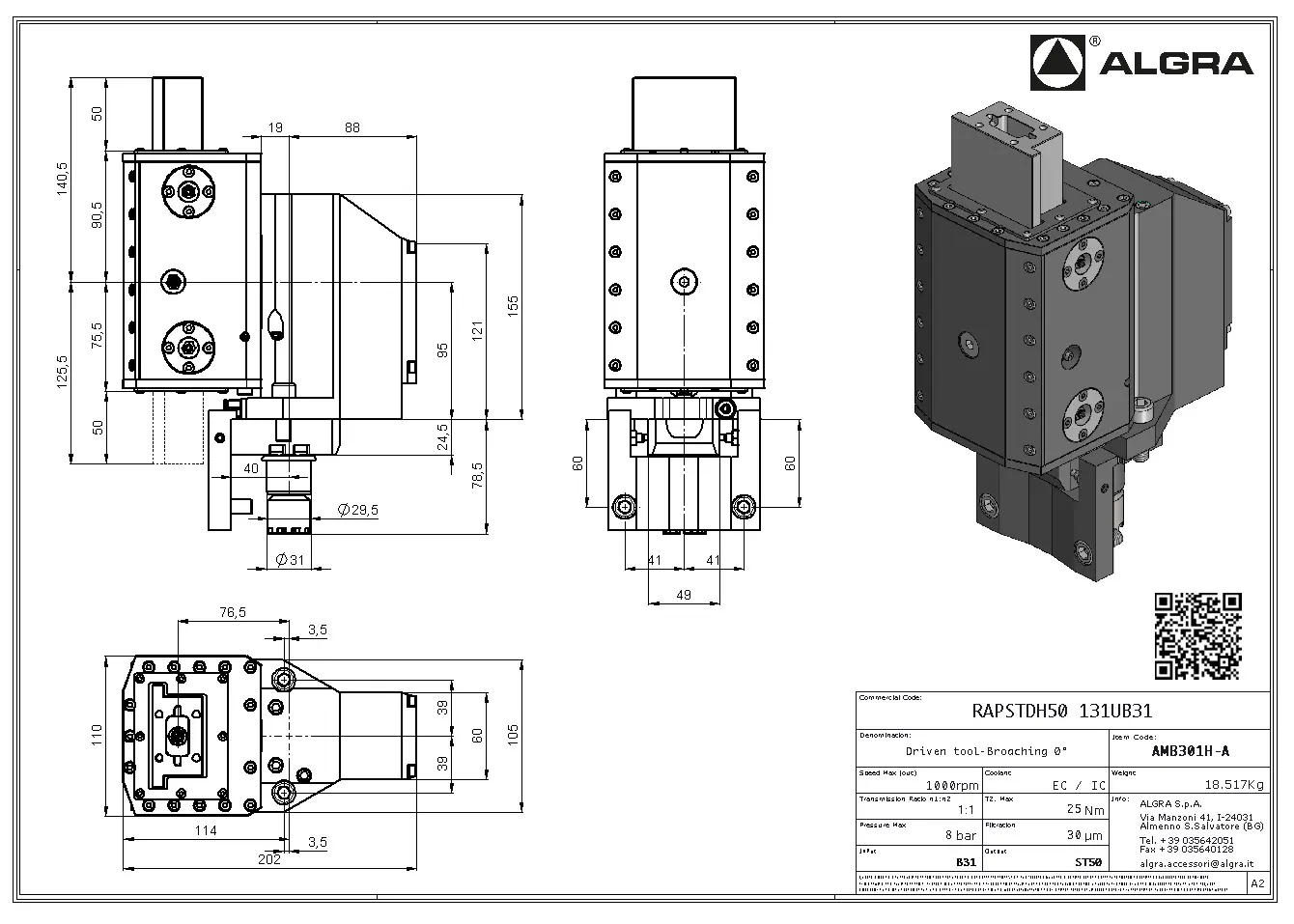 Produktfoto 1 von RAPSTDH50 131UB31