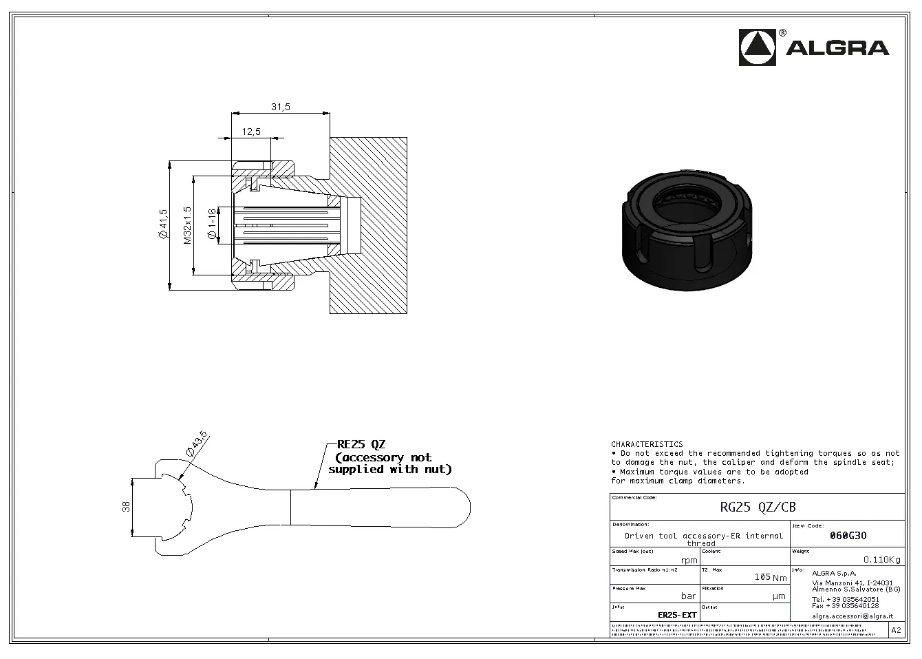 Produktfoto 1 von RG25 QZ/CB