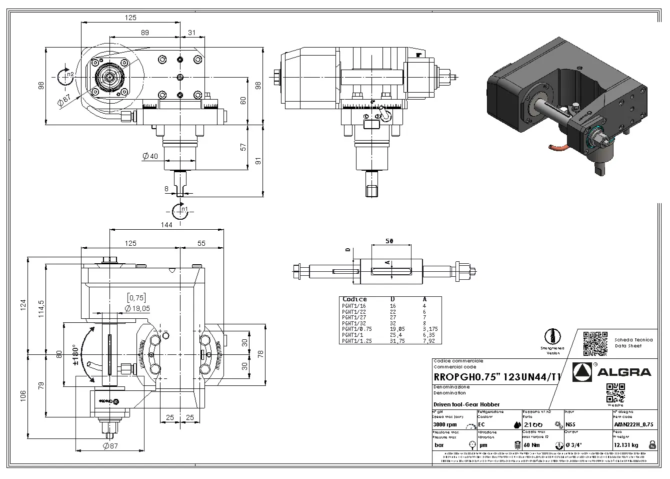 Produktfoto 1 von RROPGH0.75" 123UN44/T1