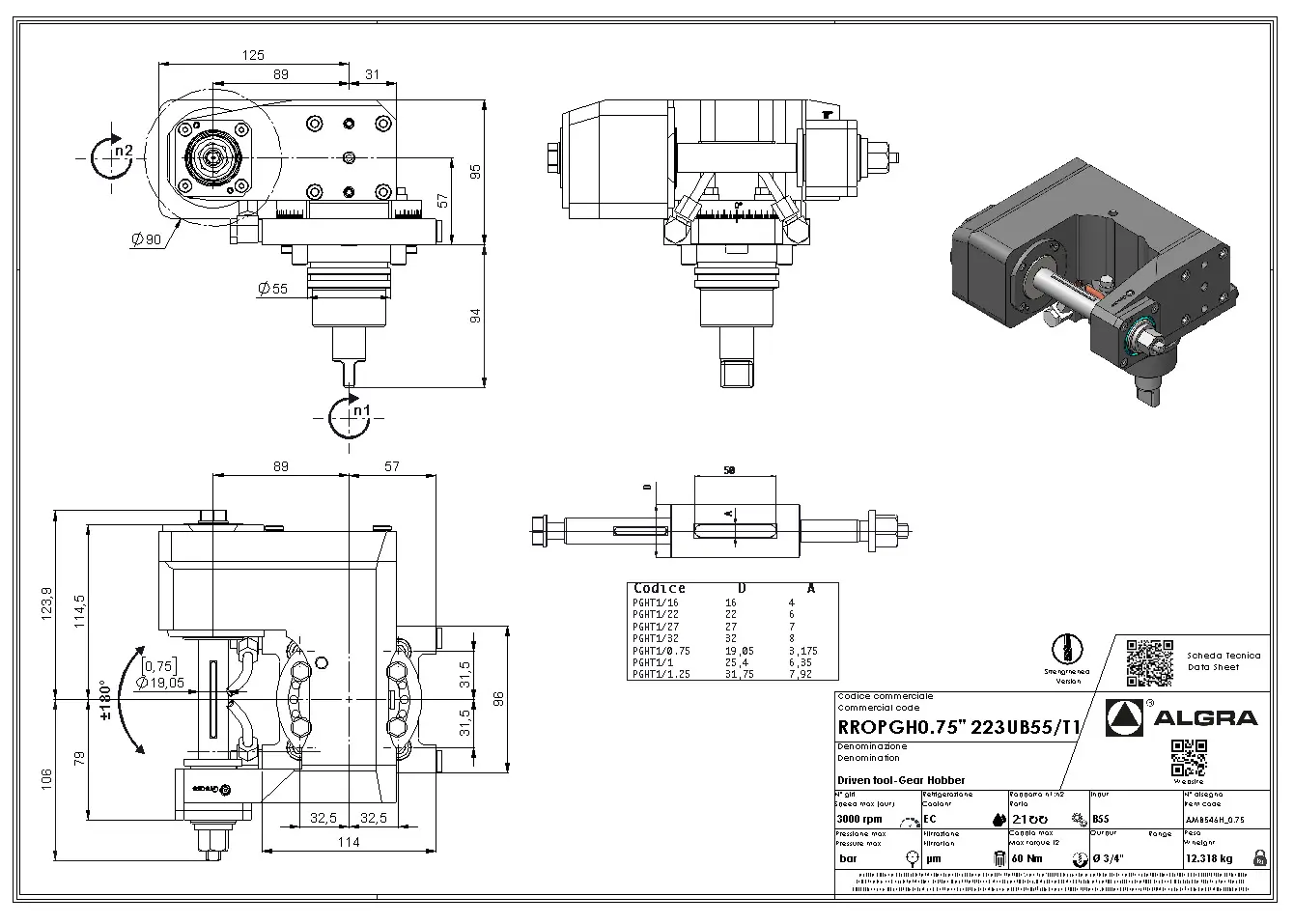 Produktfoto 1 von RROPGH0.75" 223UB55/T1