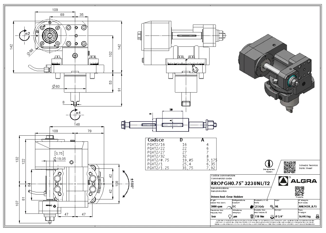 Produktfoto 1 von RROPGH0.75" 323UNL/T2