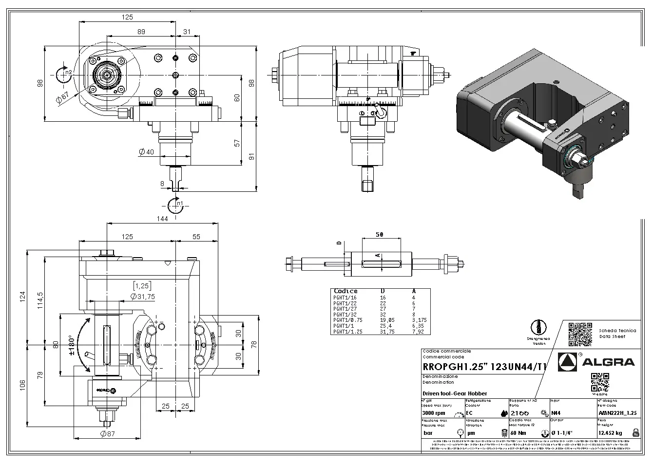 Produktfoto 1 von RROPGH1" 123UN44/T1