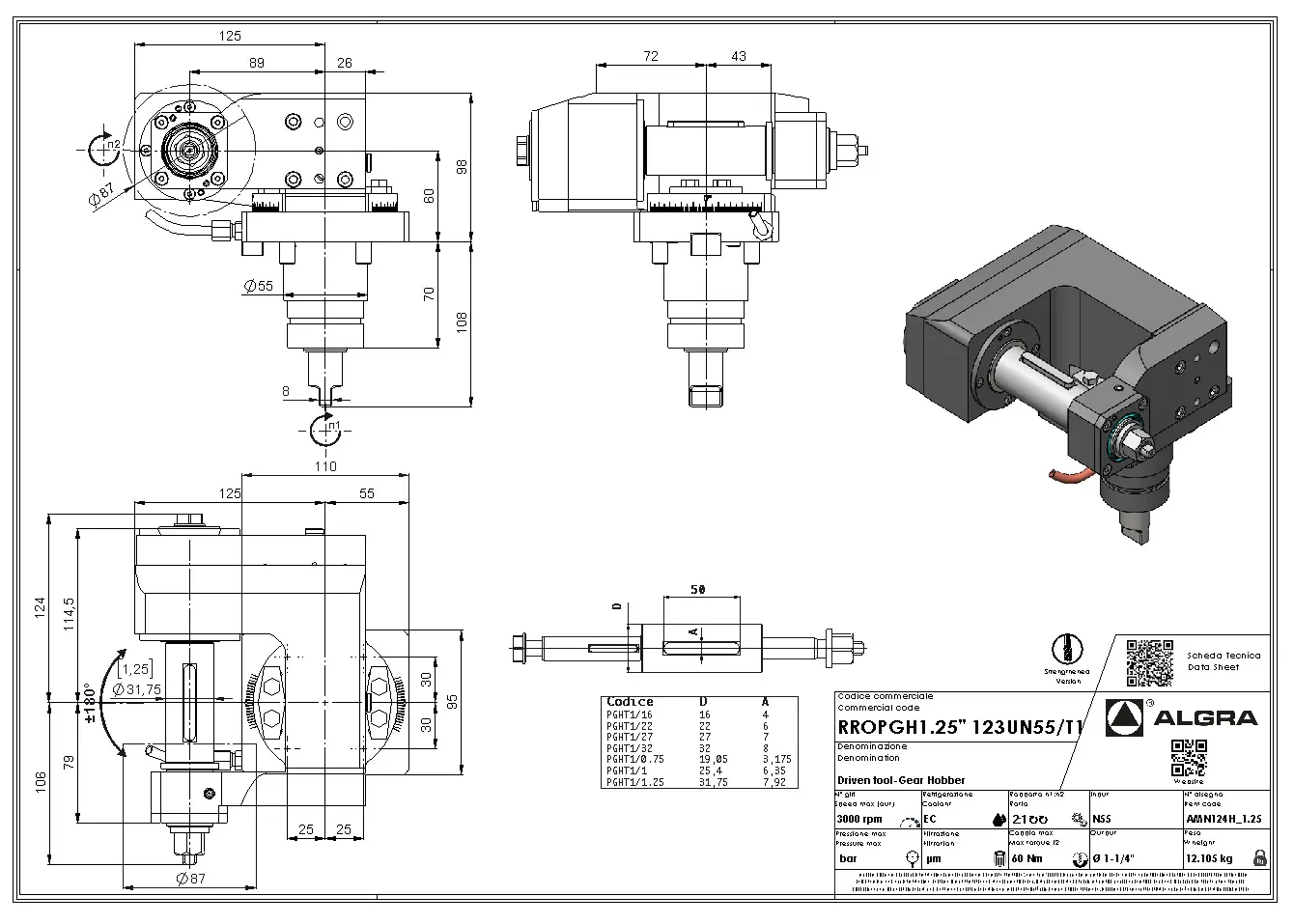Produktfoto 1 von RROPGH1" 123UN55/T1