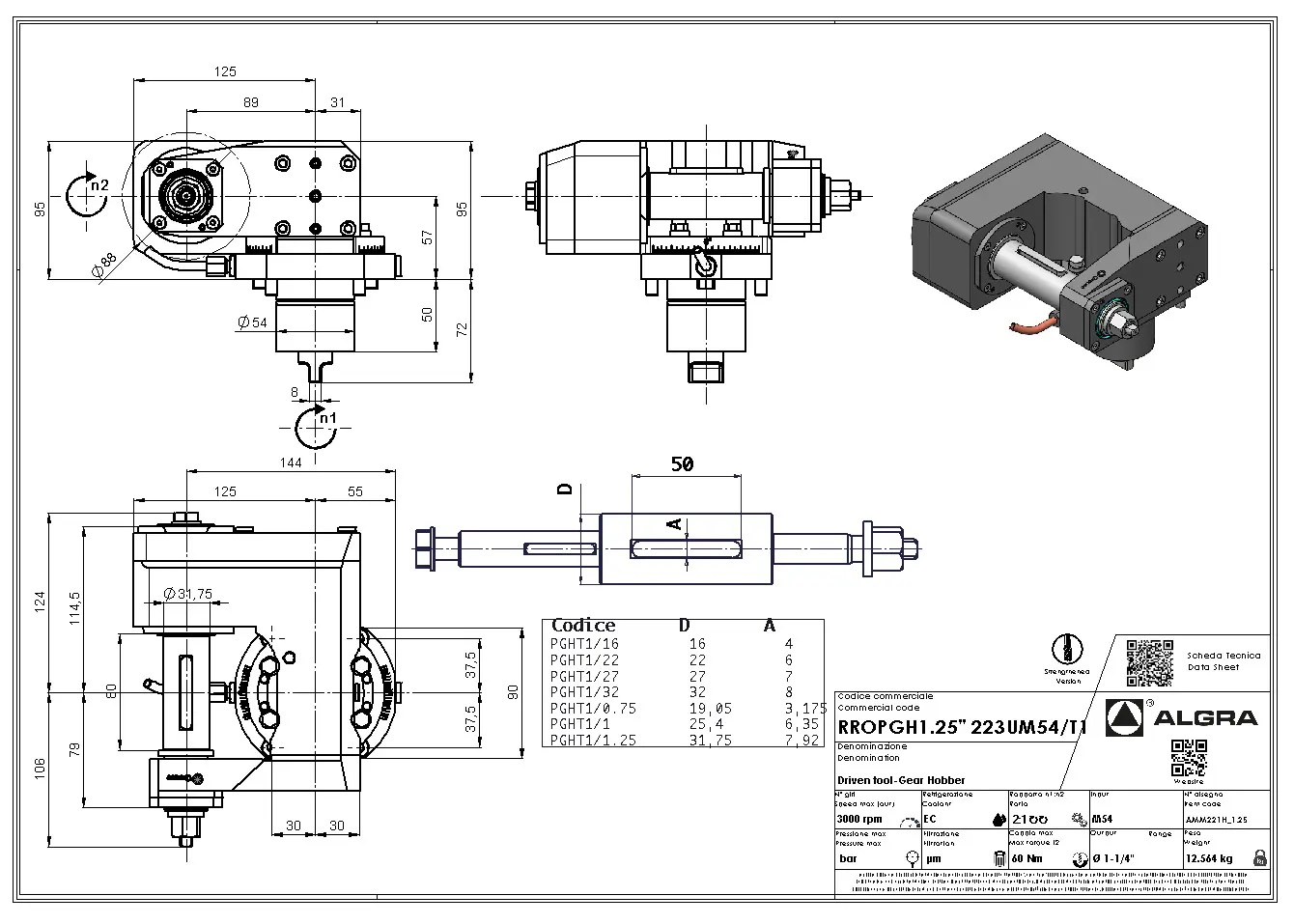 Produktfoto 1 von RROPGH1" 223UM54/T1