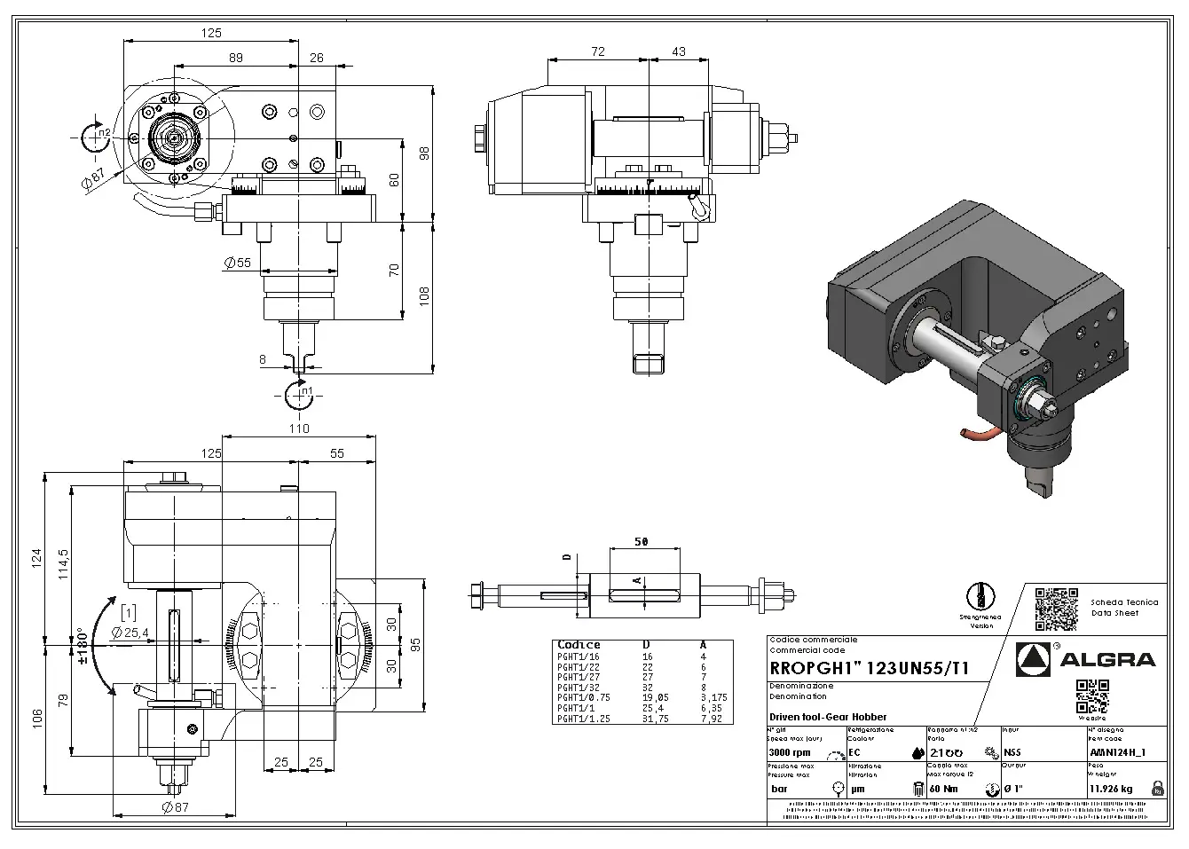 Produktfoto 1 von RROPGH1.25" 123UN55/T1