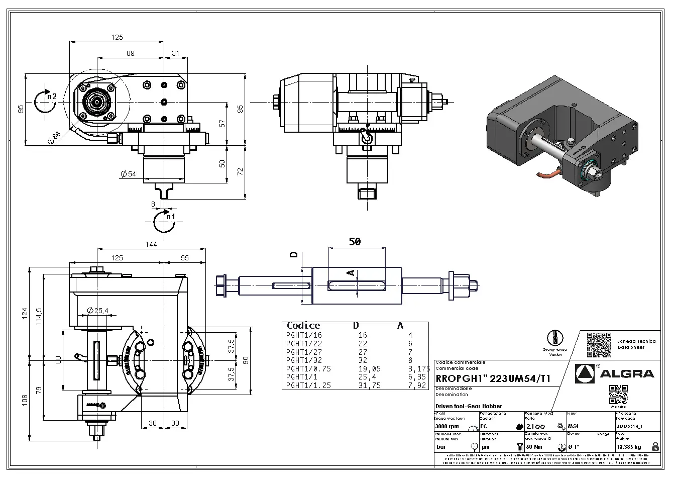 Produktfoto 1 von RROPGH1.25" 223UM54/T1