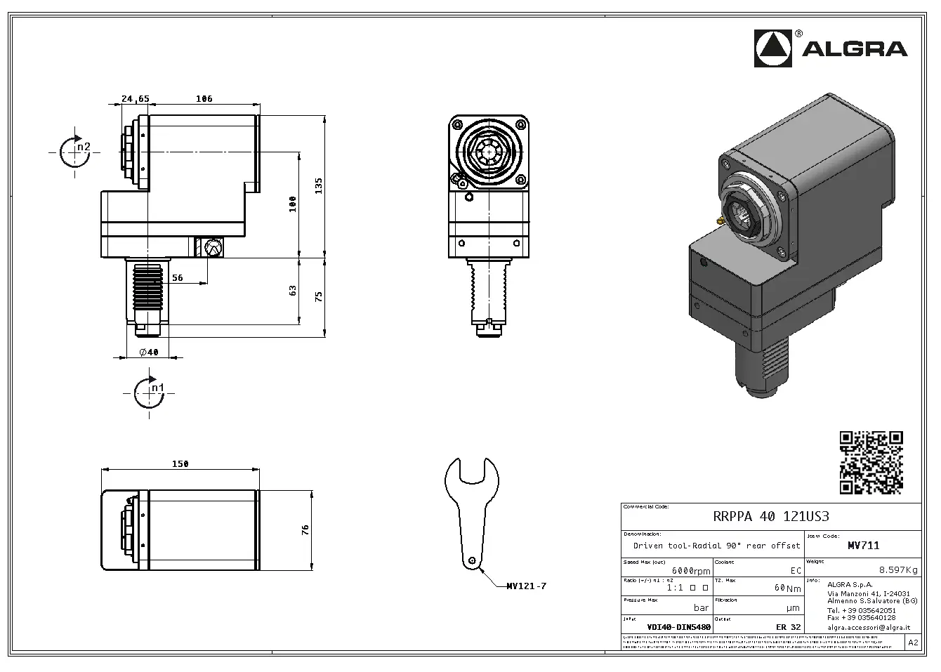 Produktfoto 1 von RRPPA 40 121US3