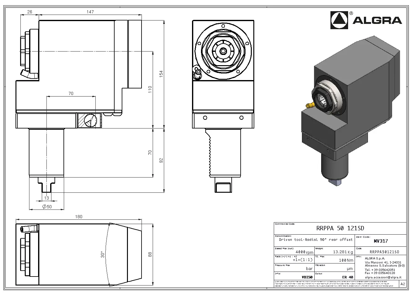 Produktfoto 1 von RRPPA 50 121SD
