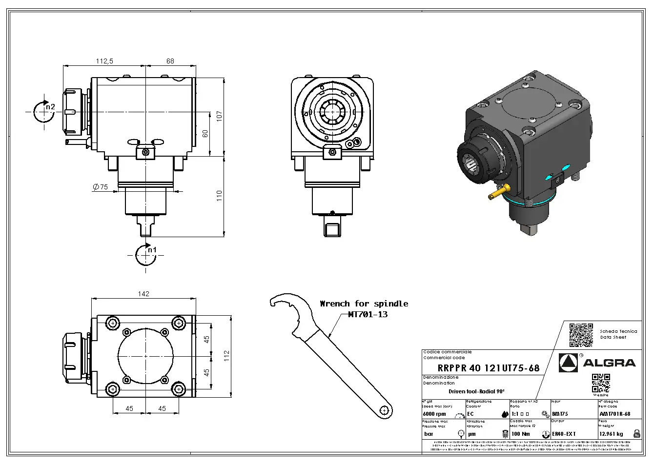 Produktfoto 1 von RRPPR 40 121UT75-68