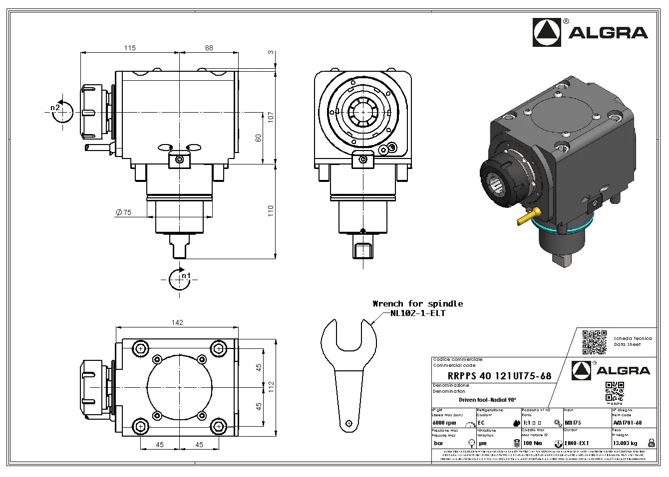 Produktfoto 1 von RRPPS 40 121UT75-68