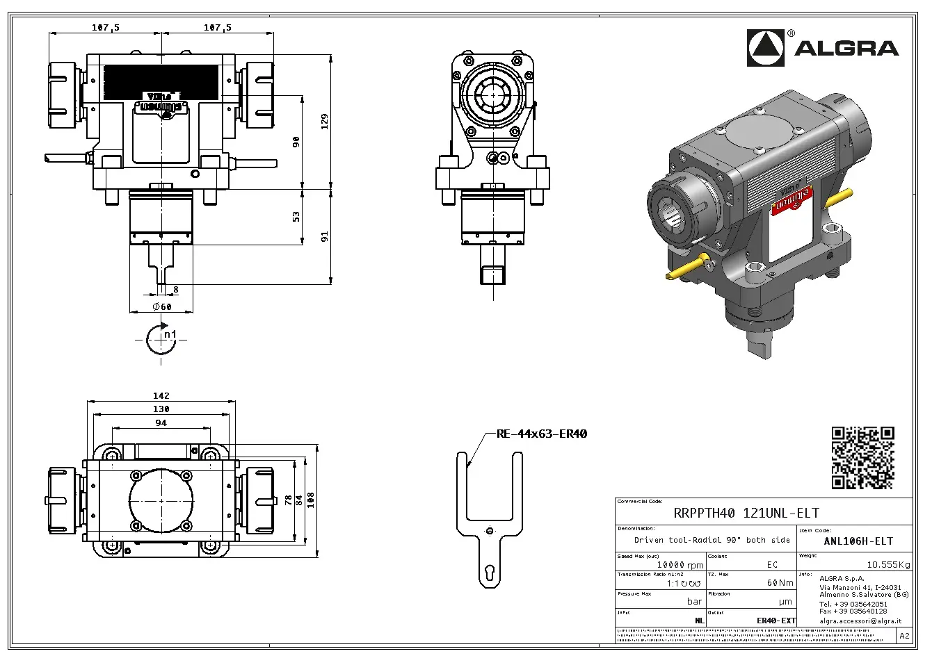 Produktfoto 1 von RRPPTH40 121UNL-ELT