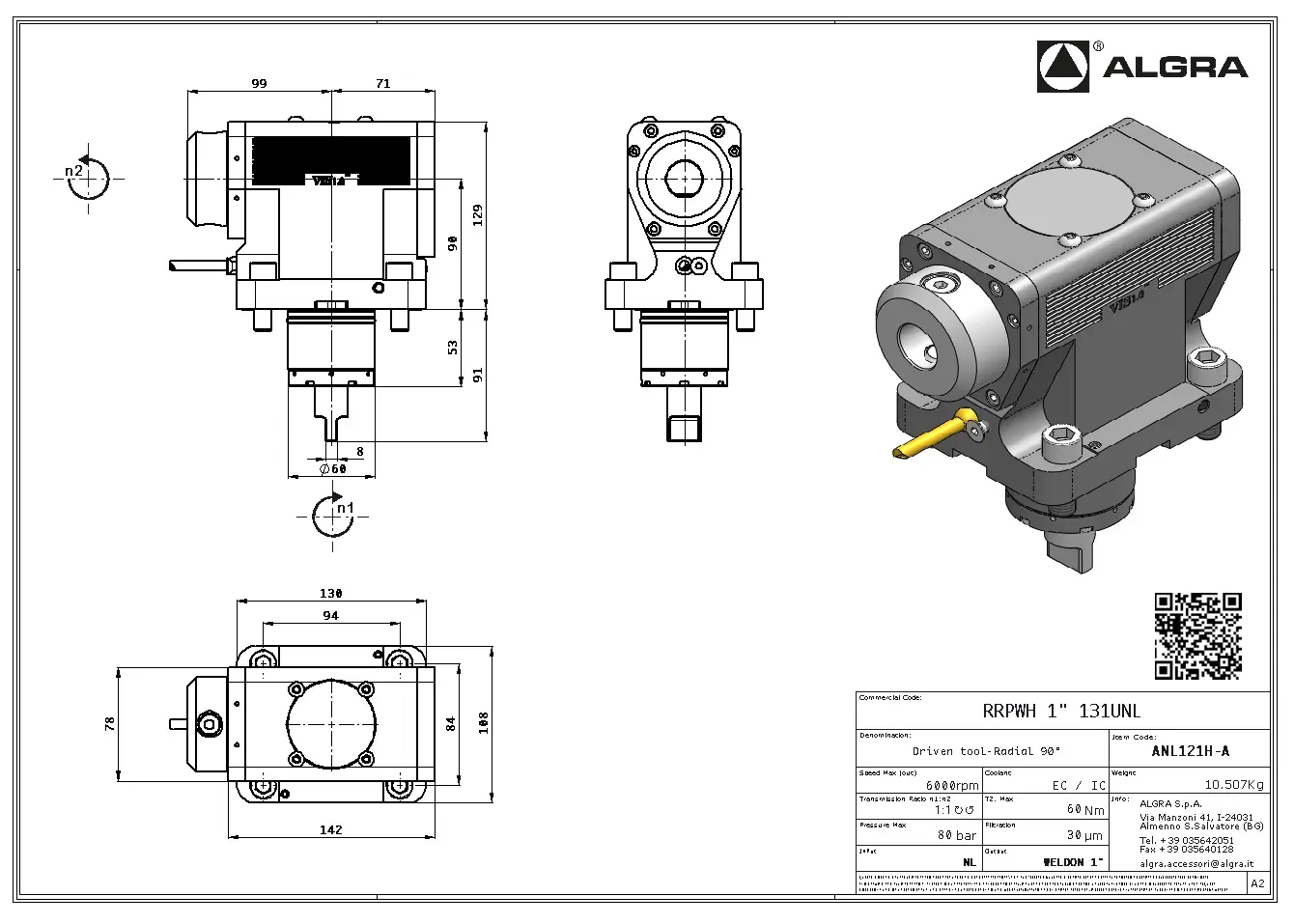Produktfoto 1 von RRPWH 1" 131UNL