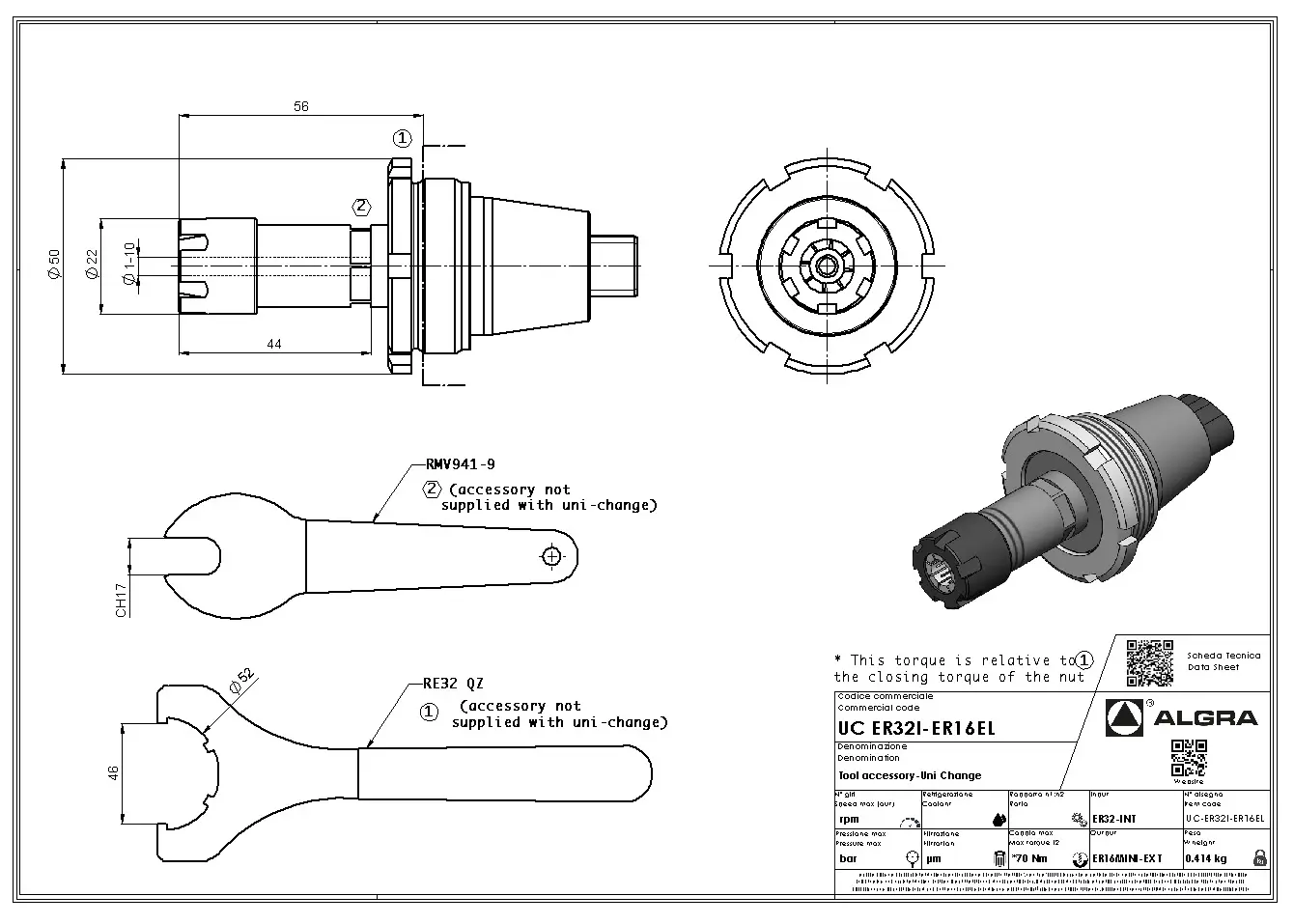 Produktfoto 1 von UC ER32I-ER16EL