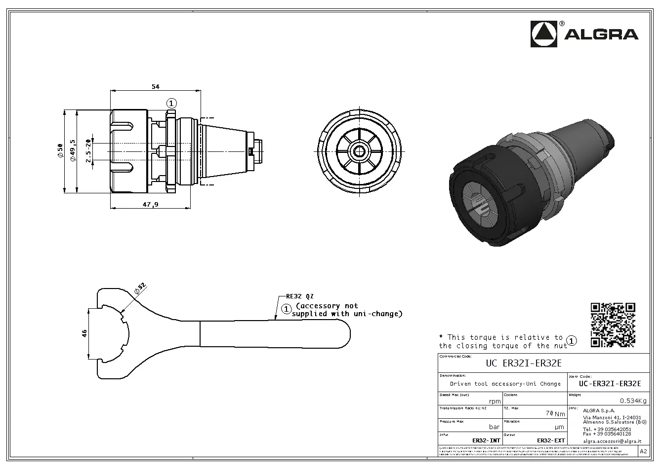 Produktfoto 1 von UC ER32I-ER32E