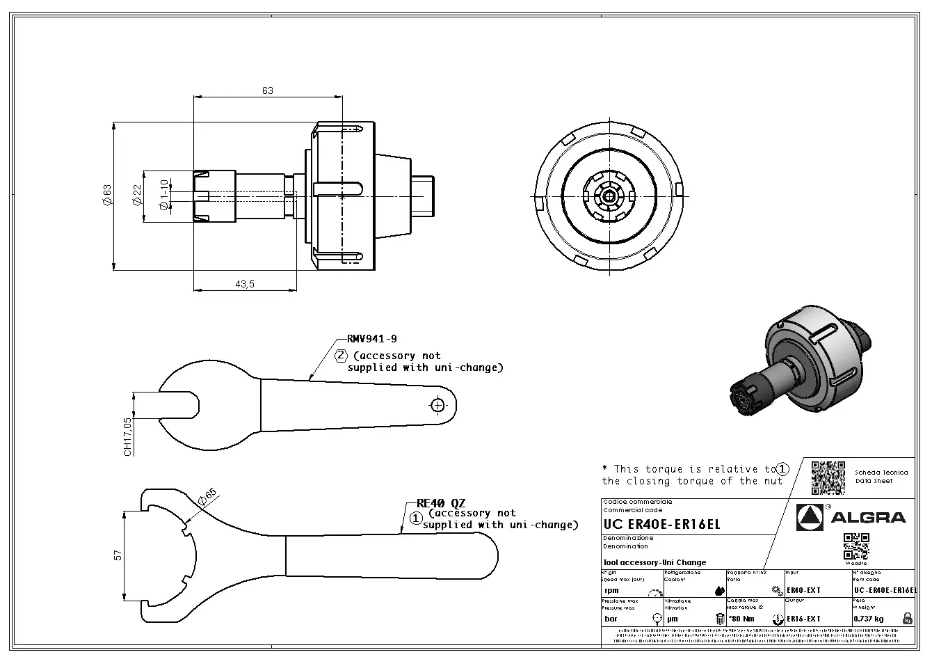 Produktfoto 1 von UC ER40E-ER16EL