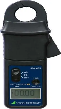 Produktfoto 1 von Gossen Metrawatt METRACLIP 410 Stromzange AC/DC-Stromzange 40 A ac CAT III 300 V ac, 40 V dc / 600 A