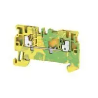 Produktfoto 1 von Weidmüller Anschlussklemmenblock DIN-Schiene 1 Gelb, Grün, 1.5mm², 500V Einsteck-Anschluss