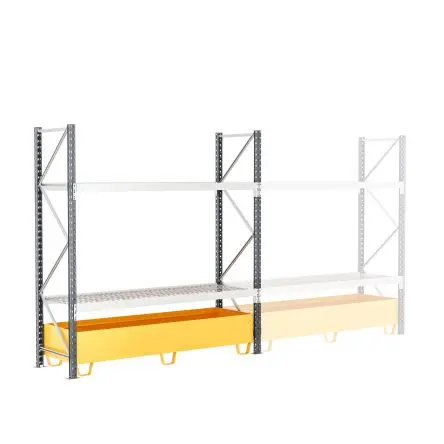 Produktfoto 1 von Manorga Regalsystem, Stahlblech, verzinkt, RAL 7024, 2000 mm x 2000mm, 1200 mm, 4500 kg Last