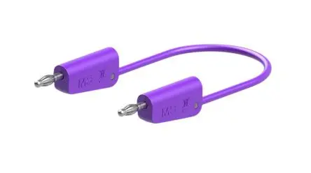 Produktfoto 1 von Staubli Messleitung 32A Stecker / Stecker, Violett Polyvinylchlorid-isoliert 25 cm, 30V, 60 V