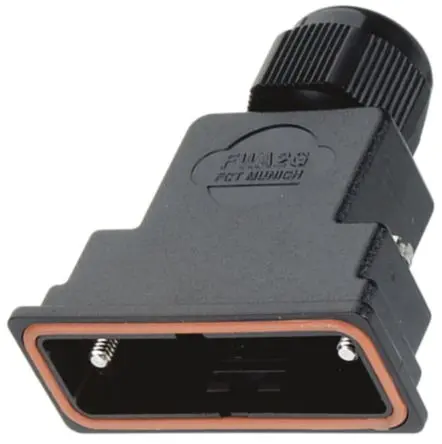 Produktfoto 1 von FCT from Molex FWA D-Sub-Gehäuse Gerade, 25-polig, D: D-Sub-Gehäuse Zugentlastung, Schwarz, Größe B, aus ABS