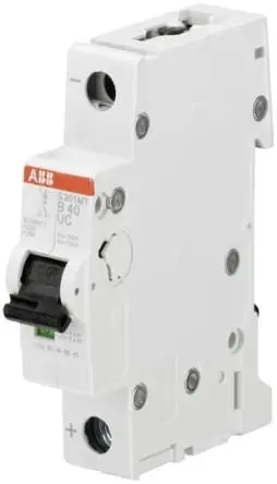 Produktfoto 1 von ABB S200 MTUC Miniaturüberlastschalter Typ C, Pol 1-polig 1A 266V ac, Abschaltvermögen 10 kA System Pro M Compact 250 V