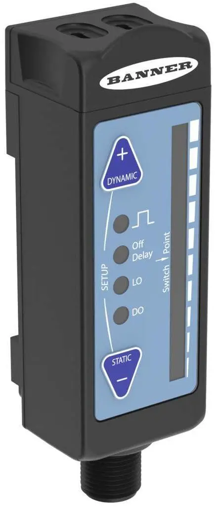 Produktfoto 1 von Banner Optischer Sensor, Diskret, Bereich 60 mm, Bipolar (NPN/PNP) Ausgang, 5-polig M12 Integral QD