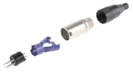 Produktfoto 1 von Amphenol Industrial Gerade 5-polig Kabel Stecker Silber Silber XLR-Steckverbinder, 133V ac